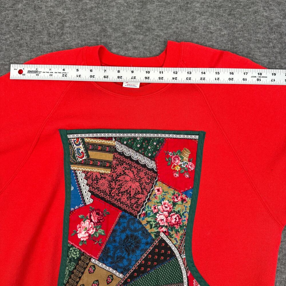 Vintage 90s Jerzees Patchwork Ugly Christmas Swea… - image 5